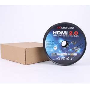 Función ARC CABLE HDMI de fibra (transmisión de fibra óptica), híbrido optoelectrónico; Carcasa de metal, 4K